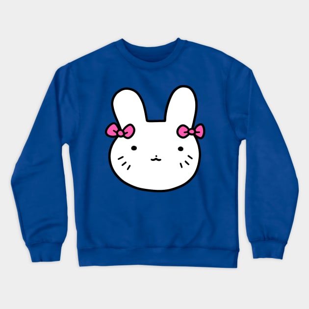 Bow Bunny Face Crewneck Sweatshirt by saradaboru